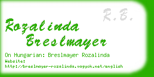 rozalinda breslmayer business card